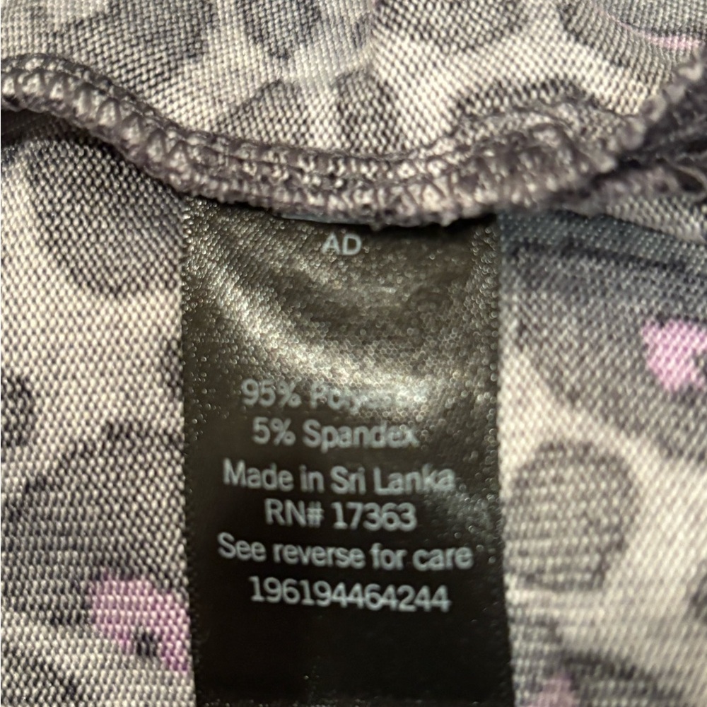 Simply Vera Vera Wang Pajama Set - Black and Purple Leopard - Picture 4 of 6